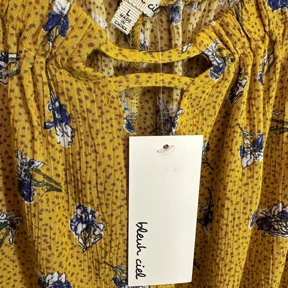 Bleuh Ciel Womens Crop Top Blouse Off The Shoulder Floral Lace Trim Sleeve Boho - Picture 4 of 11